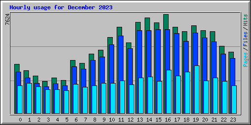 Hourly usage for December 2023